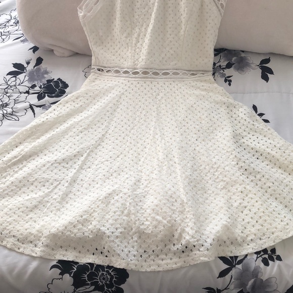 White Crochet Dress - Picture 3 of 7